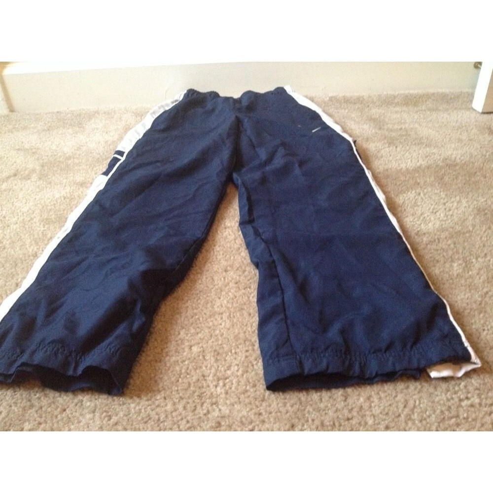 Nike Boys Blue & White Windbreaker Track Pants Lined Size Small